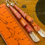 Fine silver and copper huia feather inspired earrings