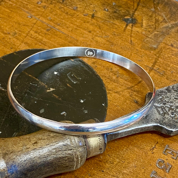 Sterling silver wrist bangle/bracelet (large)