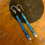 Copper, silver and pounamu earrings