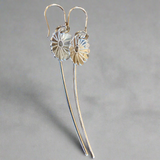 Fine silver daisy earrings