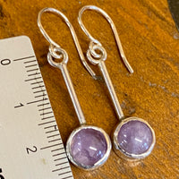 Amethyst and sterling silver earrings