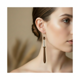 Vintage bobbin with sterling silver earrings