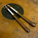 Vintage bobbin with sterling silver earrings