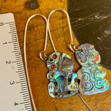 Vintage pāua tiki earrings