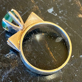 Vintage gold and pounamu ring