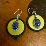 Stylised vintage lapis Lazuli earrings