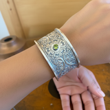 Upcycled vintage sterling napkin holder wrist bracelet/bangle