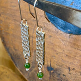 Sterling silver and pounamu earrings
