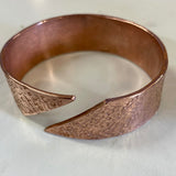 Hammer textured copper wrist bracelet/bangle