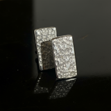 Sterling silver panel studs.