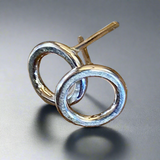Sterling silver circle stud earrings