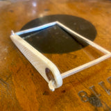 Vintage bone and silver square wrist bracelet/bangle