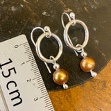 Vintage pearls and sterling silver earrings