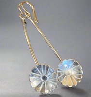 Fine silver daisy earrings