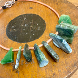 Statement copper and pounamu choker necklace