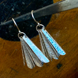 Fine silver flower earrings