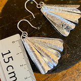 Fine silver flower earrings