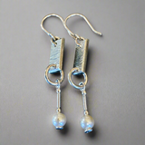 Sterling silver and vintage pearl earrings