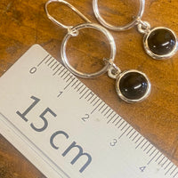 Black onyx and sterling silver earrings