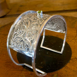 Upcycled vintage sterling napkin holder wrist bracelet/bangle