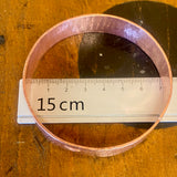 Hammer textured wrist bangle/bracelet with heart detail