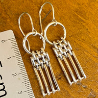 Vintage bracelet link earrings