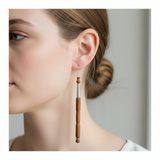 Vintage bobbin with sterling silver earrings