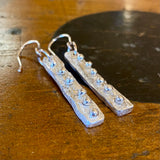Sterling silver ingot earrings