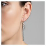Sterling bar relic earrings
