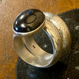 Black onyx wrap ring