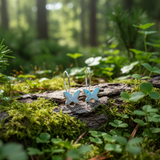 Fine silver butterfly mini hook earrings