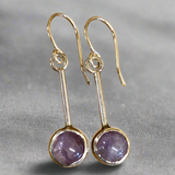 Amethyst and sterling silver earrings
