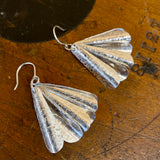 Fine silver flower earrings