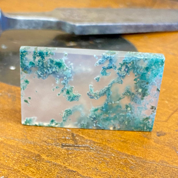 Moss agate specimen (green)
