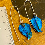 Blue range- leaf forms earrings