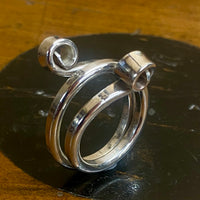 Sterling silver curl wrap ring
